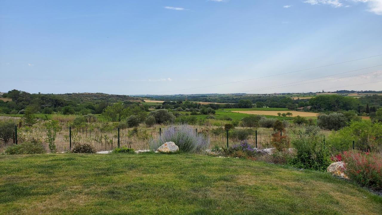 'Au Coeur Des Vignes' - Private Apartment & Garden Magalas Bagian luar foto